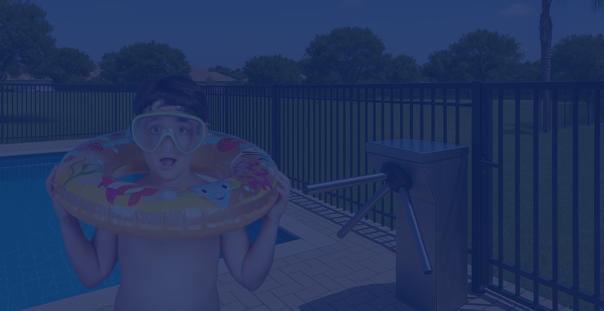 Catracas para acesso à piscina